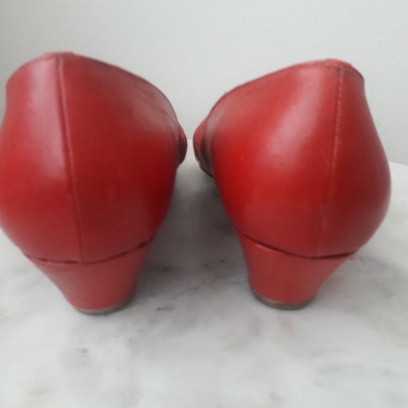 Brand New Red PeepToe Flats - Mia Mooz - Picture 6 of 7